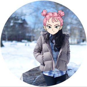 Uniqlo brown down jacket